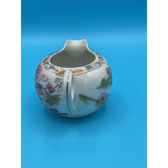 Vintage Japanese Geisha In Boat Porcelain Hand Painted Creamer Made in Japan - Picture 2 of 12